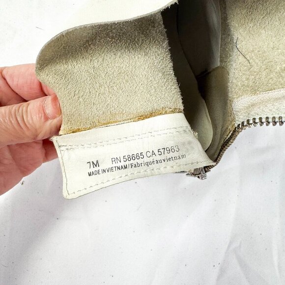 WHITE ZIP UP BOOTS SIZE 7 WOMENS - Picture 4 of 7